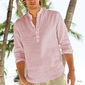 Macy’s International Concepts Men’s Shirt Linen Band Collar